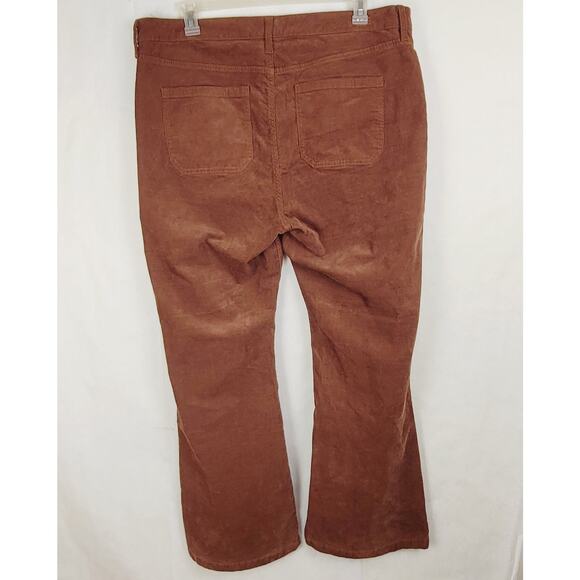New brown Gap 70s Flare High Rise corduroy pants Size 20 Retro Boho Hippie - Picture 2 of 8